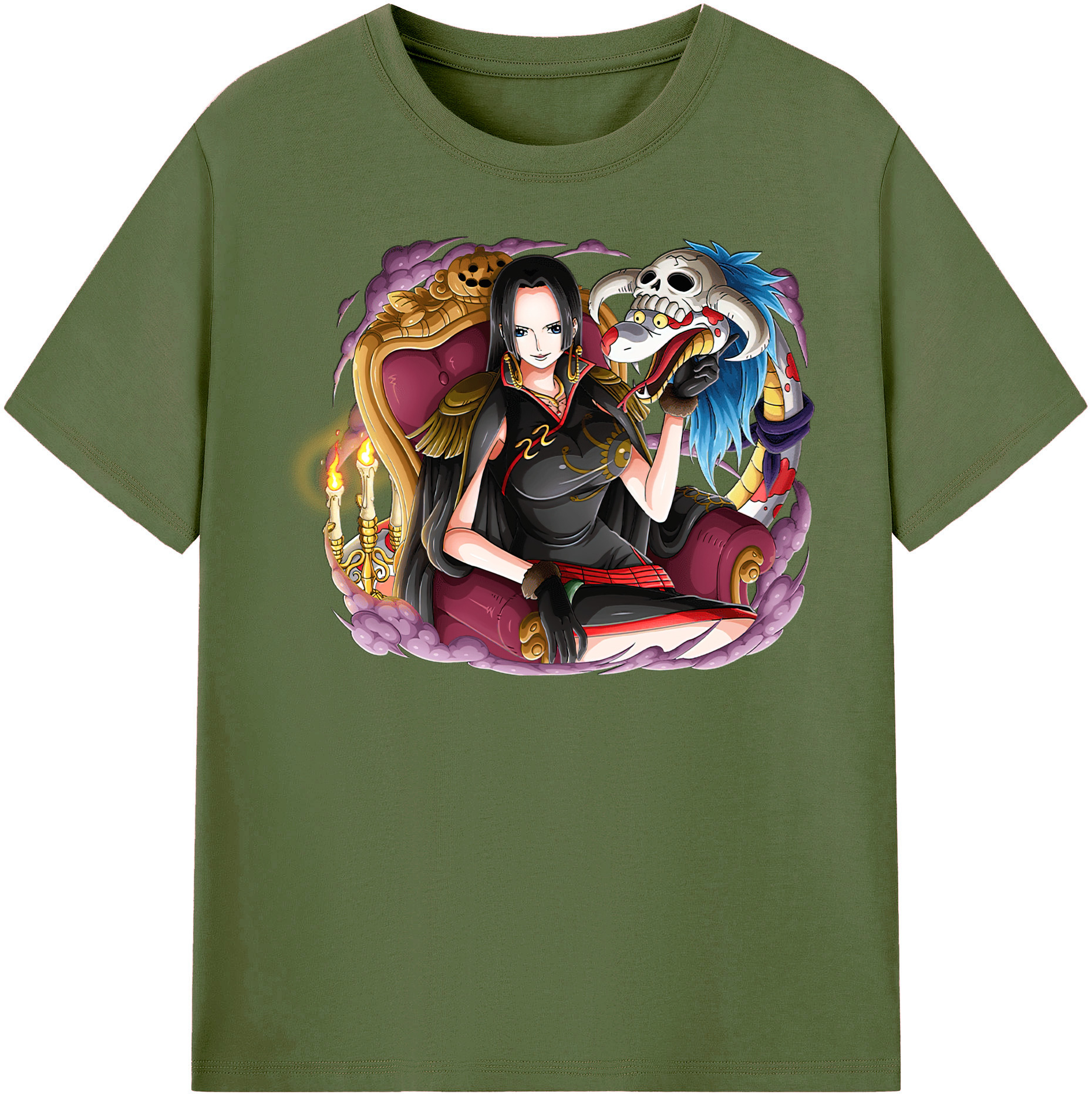 ワンピース ボア・ハンコック ONE PIECE Boa·Hancock 綿100％半袖Tシャツ（フロントプリント）
